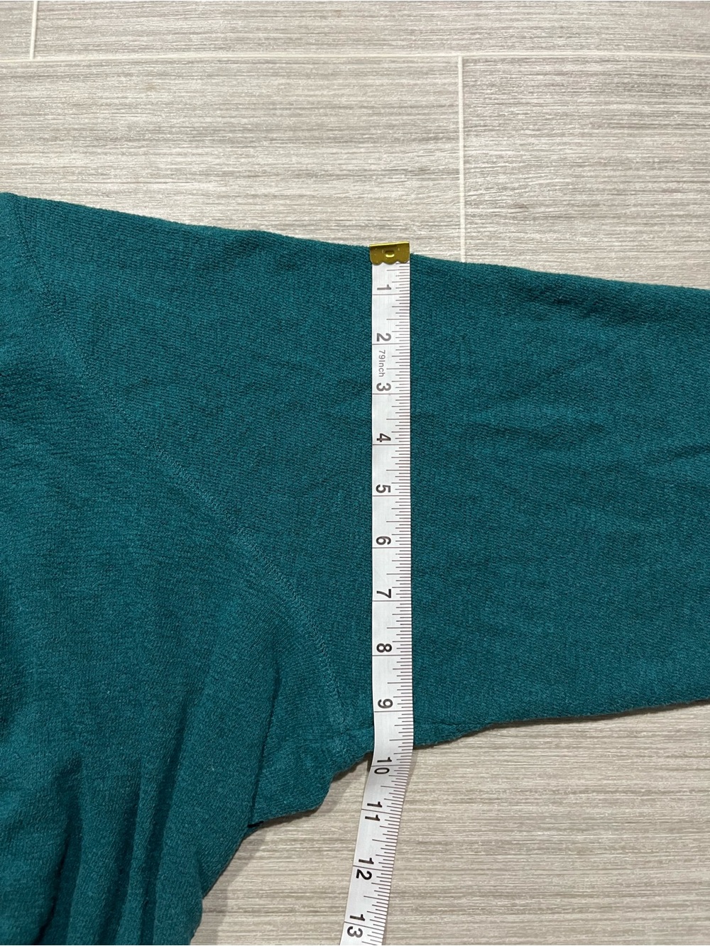 Men's Teal Button-Neck Sweater - Picture 6 of 10